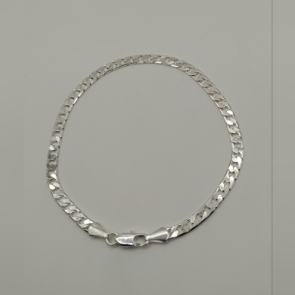 Jewelry - Sterling Silver 925 Cuban Link 8" Bracelet